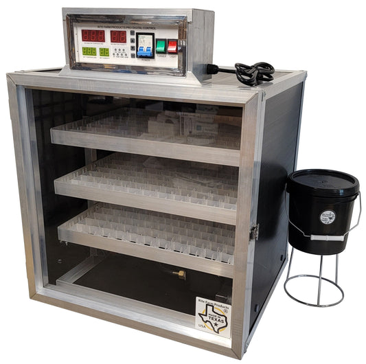 Rite Farm Products PRO264 USA-made cabinet incubator and egg hatcher for chicken, duck, goose, and pheasant eggs.