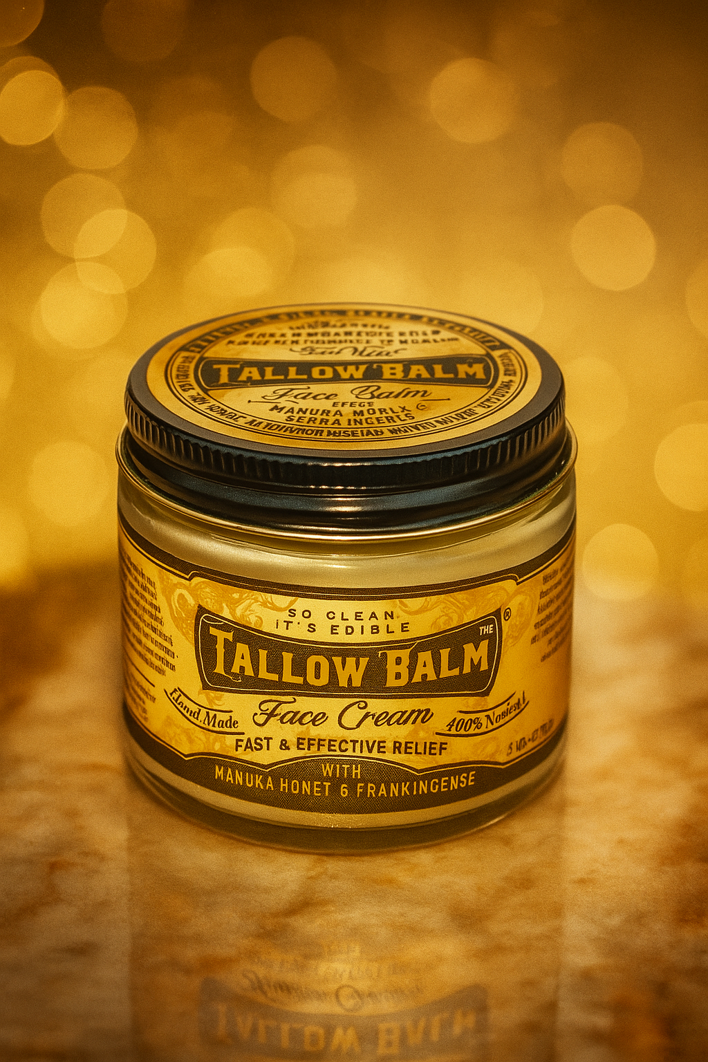 Tallow Face Cream with Manuka Honey & Castor Oil - Blessings Grow Meadows