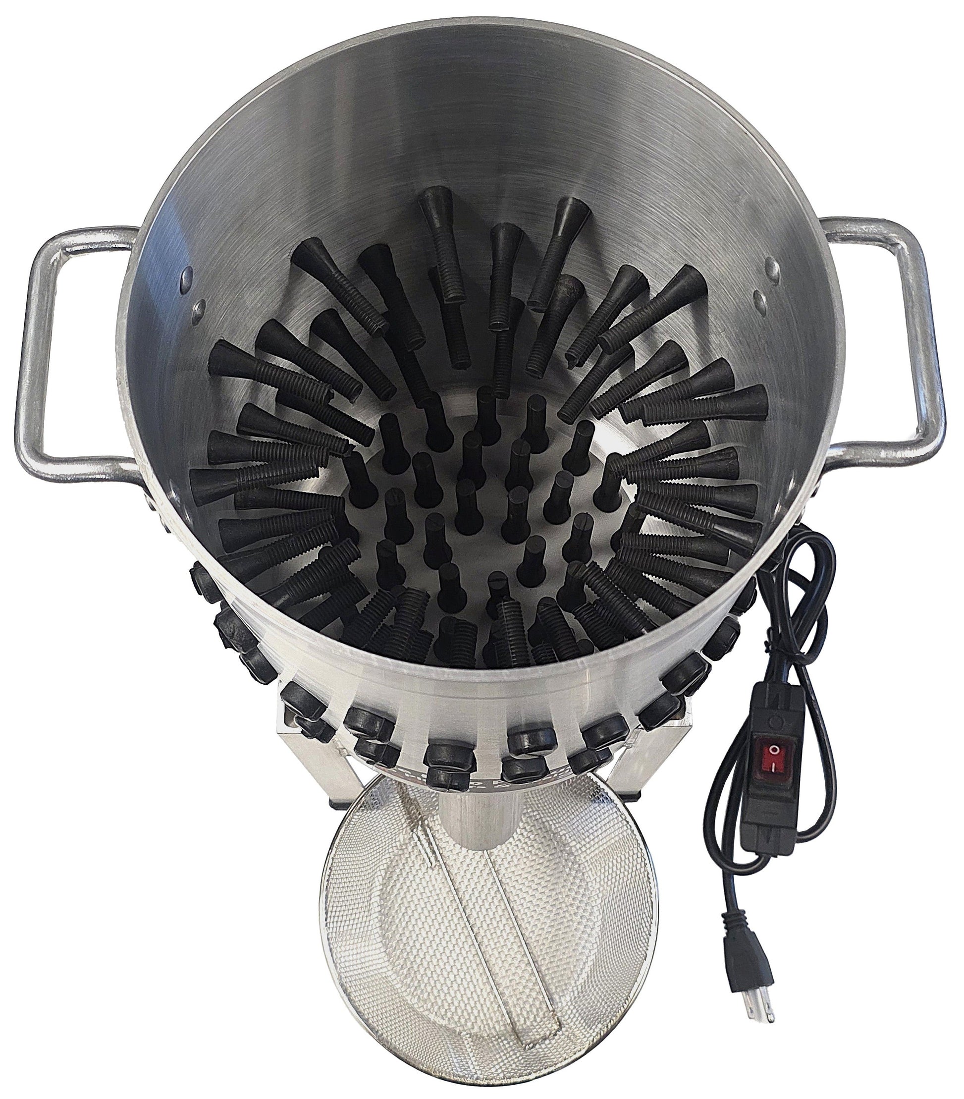 COMBO Rite Farm Products Pro USA quail plucker and 4-gallon 120V, 1000W quail scalder for small bird processing.