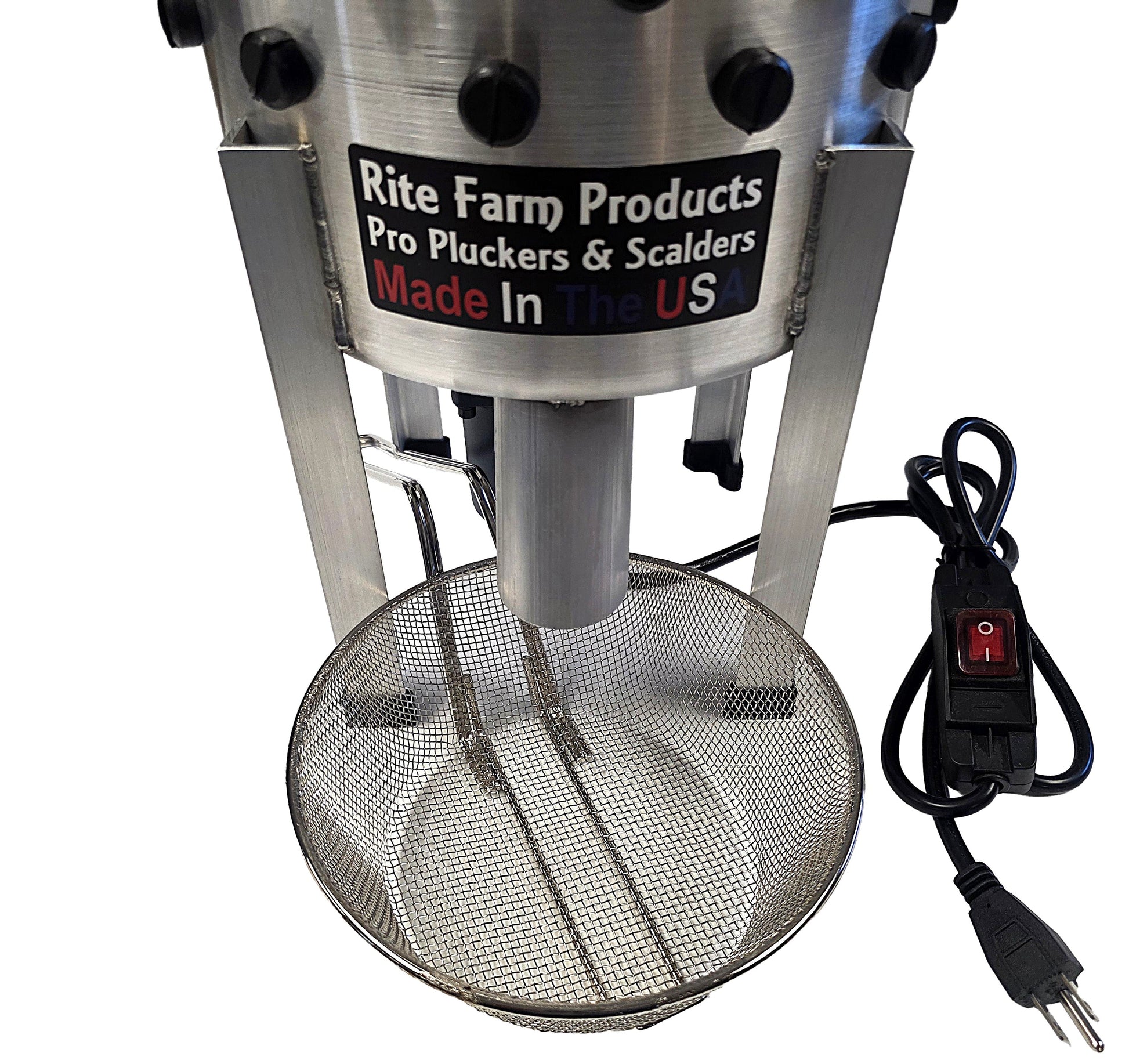Pro USA Quail Plucker and 4-gallon scalder from coopsnmore.com, small bird processing supplies for quail, pigeons, and doves.