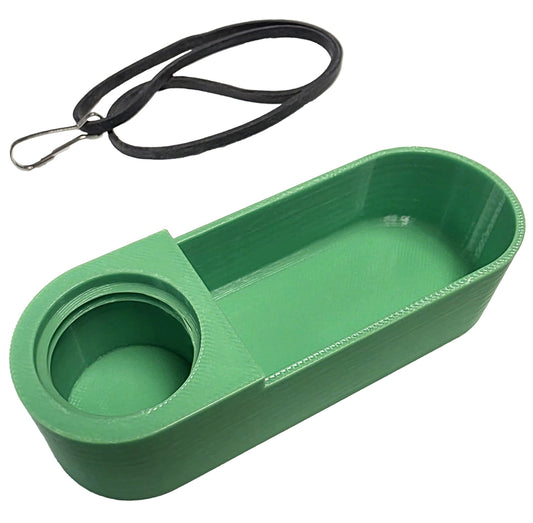 Bird water bottle with mounting bands and clasp for quail, pigeon, dove, or small birds, made in Texas by coopsnmore.com