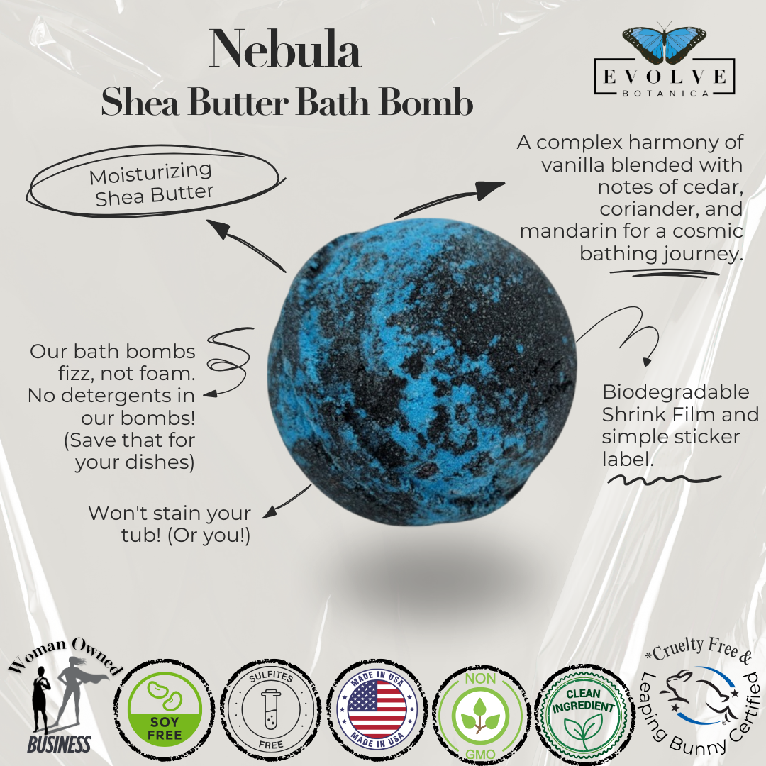 Bath Bomb - Nebula - Evolve Botanica ~ Blessings Grow Meadows