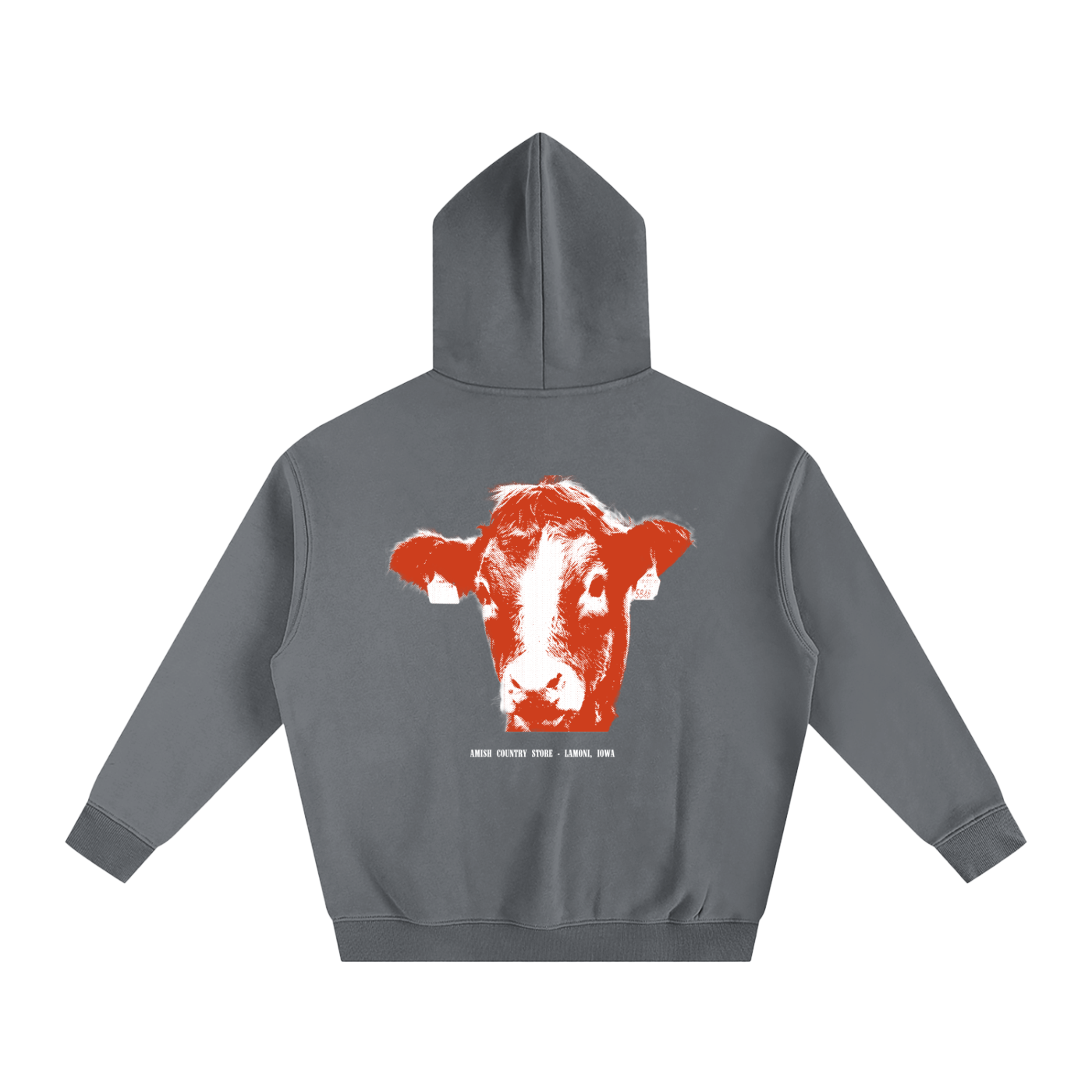 Amish Country Store Cow Oversize Fleeced Hoodie