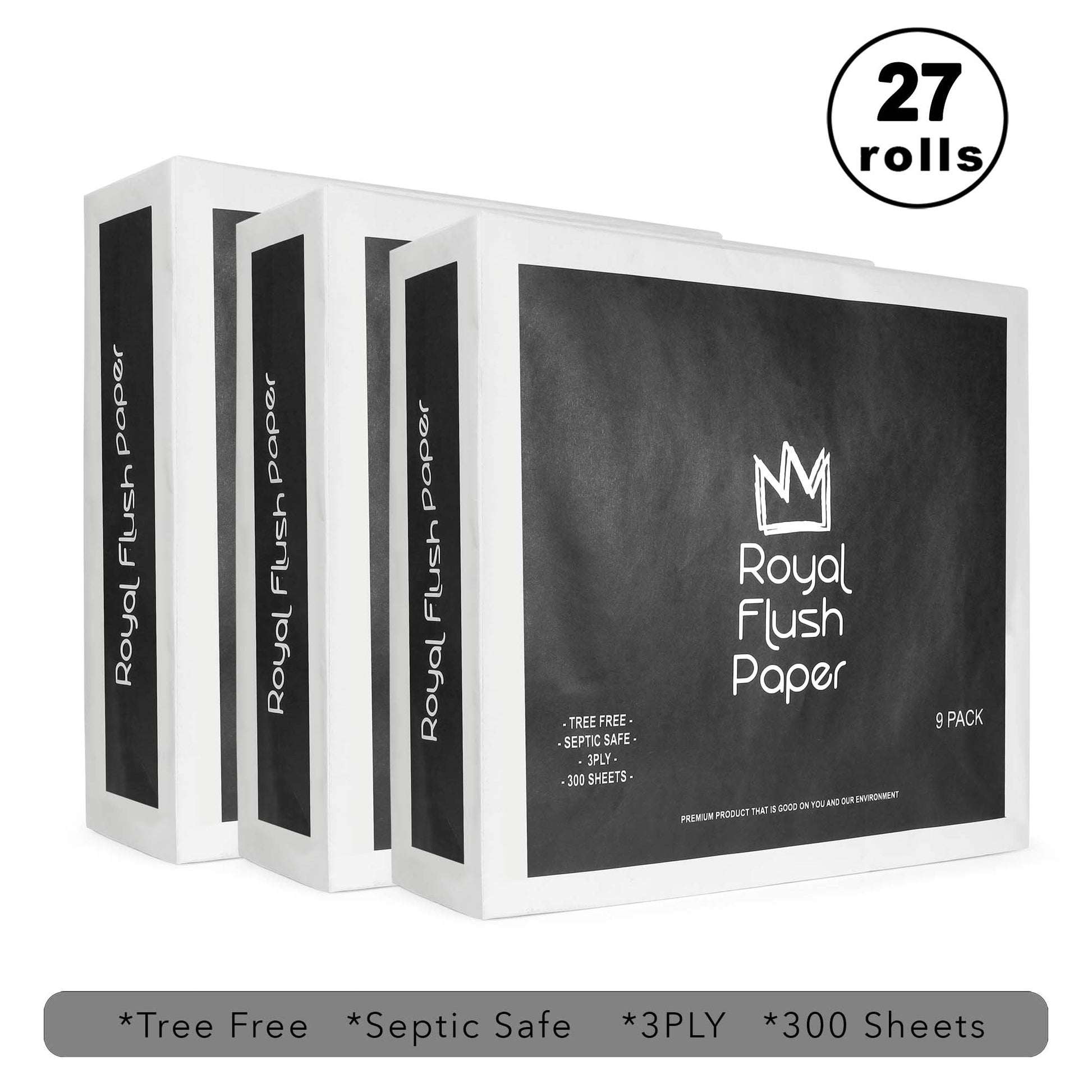 Premium Bamboo Toilet Paper - 27 roll box (3 packs of 9) - Blessings Grow Meadows