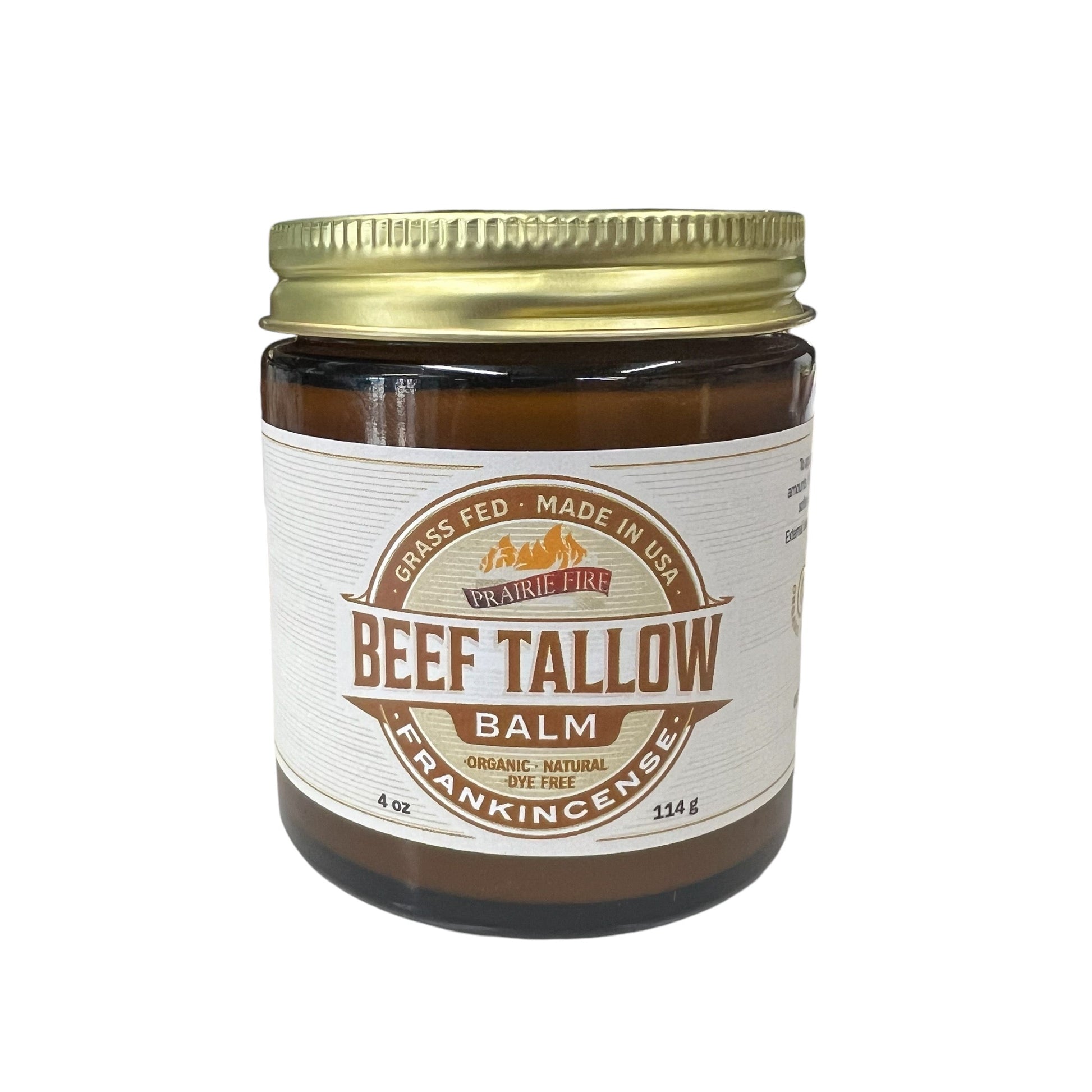 Beef Tallow Balm - 4 oz - Made in USA - Organic Grass Fed and Finished Tallow - Moisturizing Skin Care - Blessings Grow Meadows