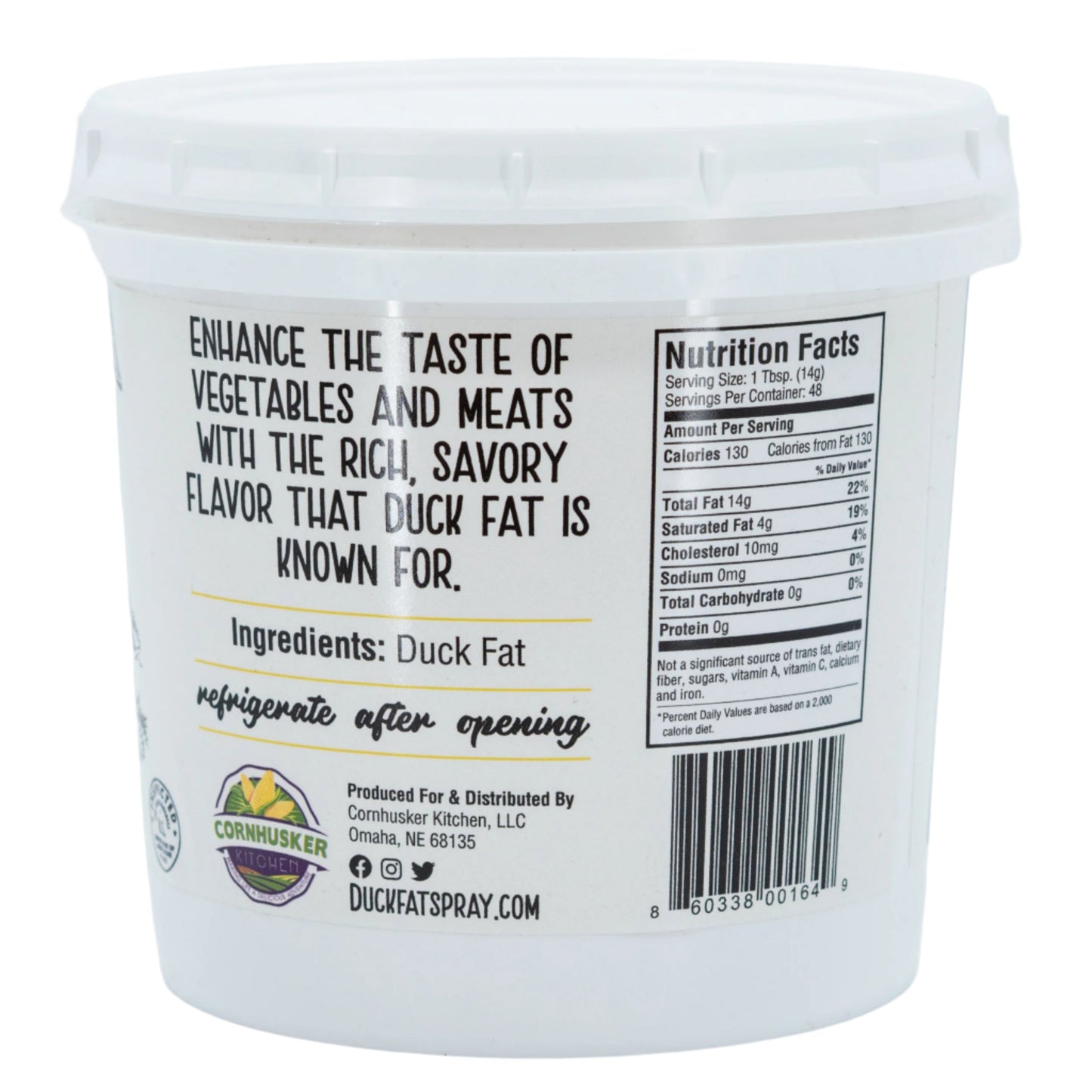 Rendered Duck Fat | 1.5 lb | Gluten Free & Non-GMO | Cornhusker Kitchen - BuyNebraska.com ~ Blessings Grow Meadows
