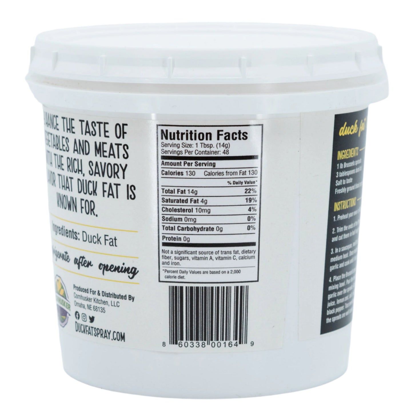 Rendered Duck Fat | 1.5 lb | Gluten Free & Non-GMO | Cornhusker Kitchen - BuyNebraska.com ~ Blessings Grow Meadows