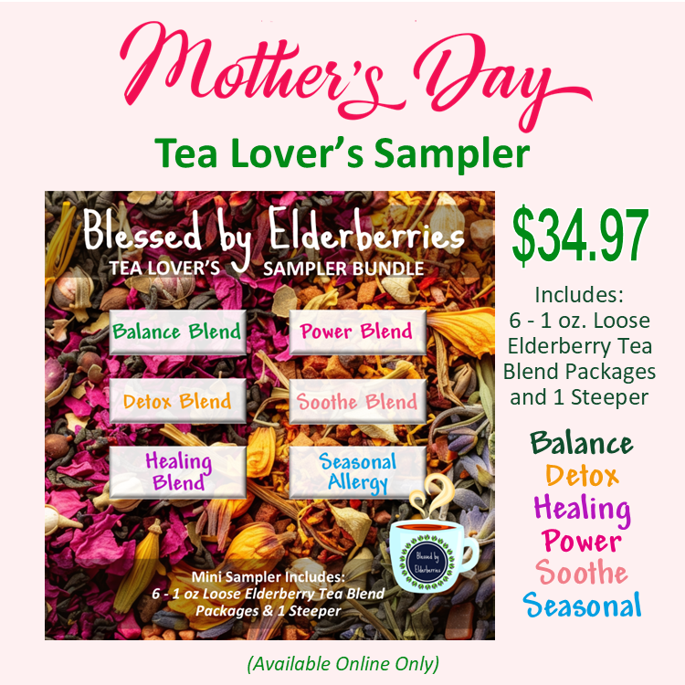 Tea Lovers Sampler Bundle - Blessed by Elderberries ~ Blessings Grow Meadows