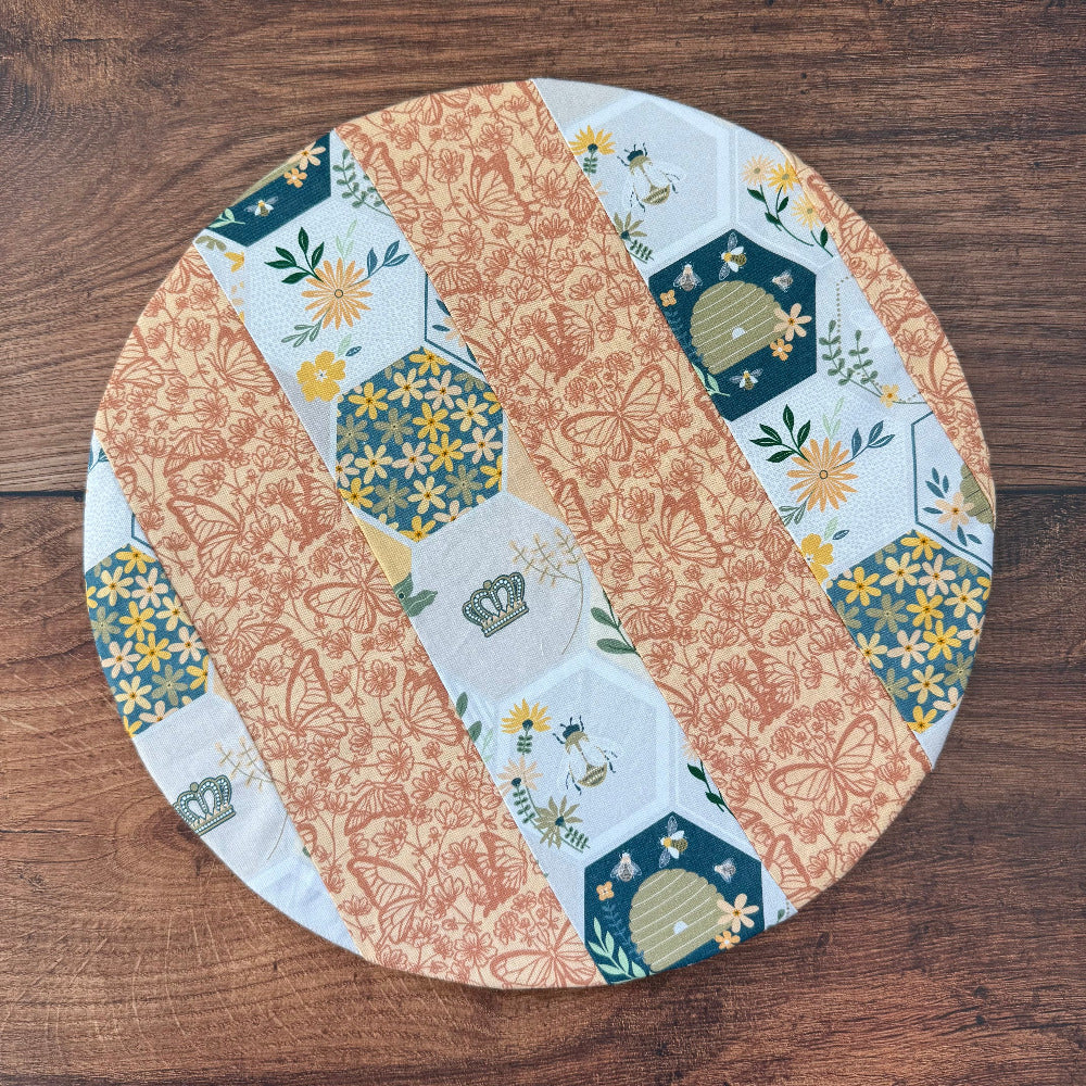Medium bowl and banneton covers from Five Oaks Farm, designed for bread proofing and dough fermentation.