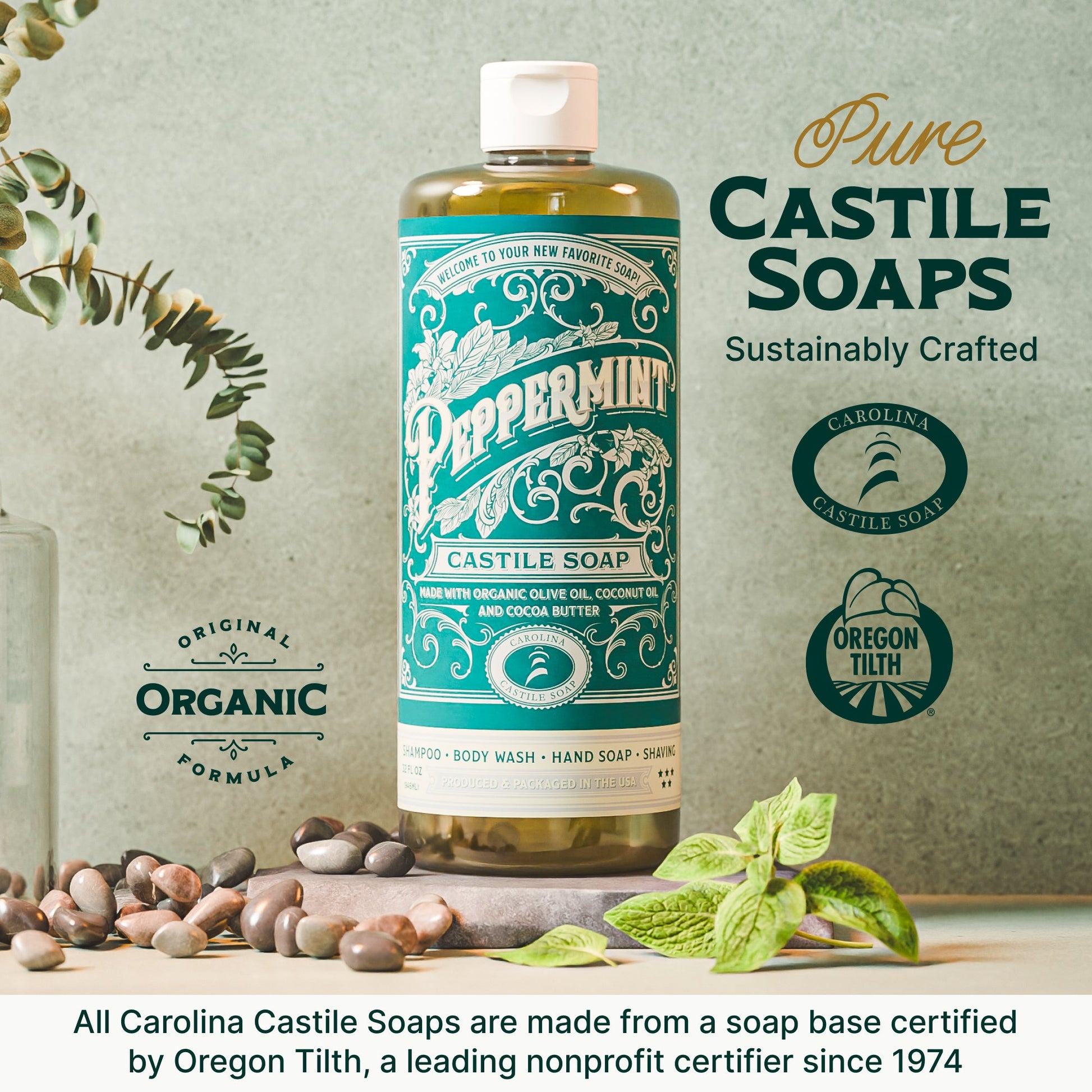 Peppermint Castile Soap - Carolina Castile Soap ~ Blessings Grow Meadows