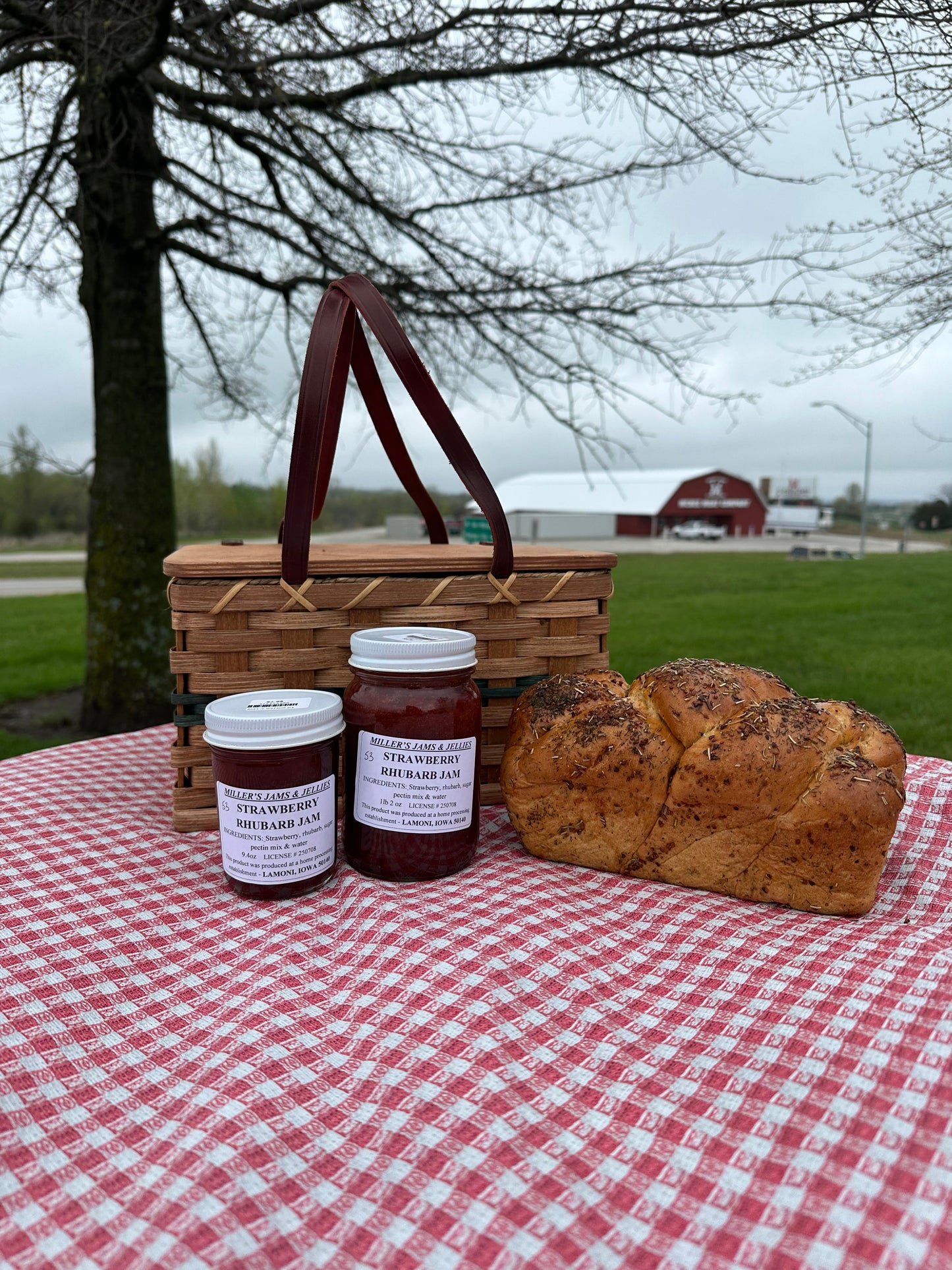 Miller's Strawberry Rhubarb Jam - 100% Authentic, Local Amish Made Jam