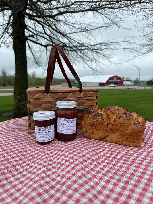 Miller's Strawberry Rhubarb Jam - 100% Authentic, Local Amish Made Jam