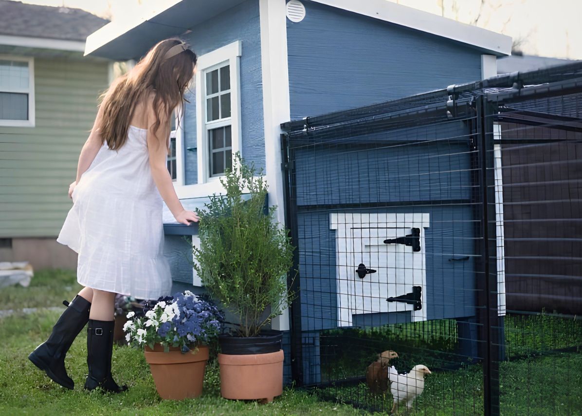 Large OverEZ Chicken Coop for up to 15 chickens, featuring spacious design, durable construction, and easy access for poultry care.