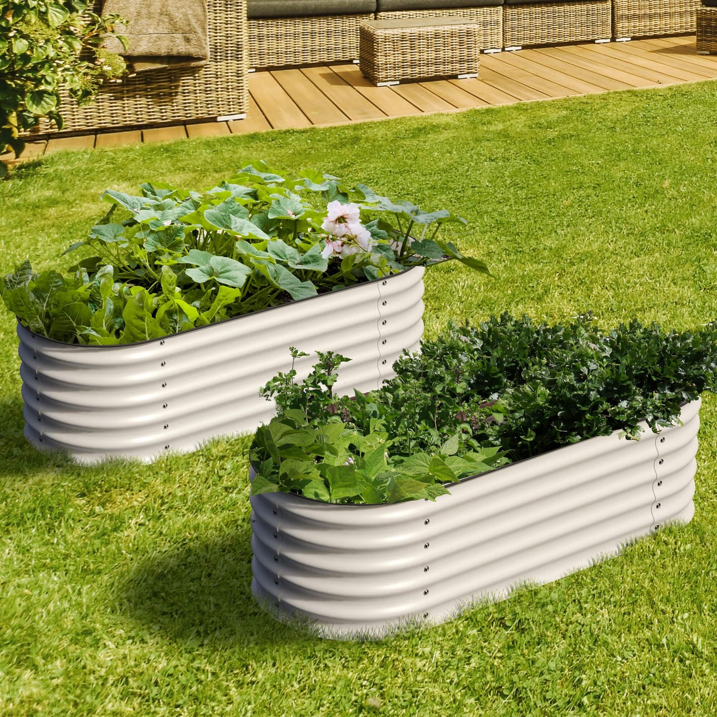 Olle 4-Style Modular Galvanized Raised Garden Bed from Blessings Grow Meadows 