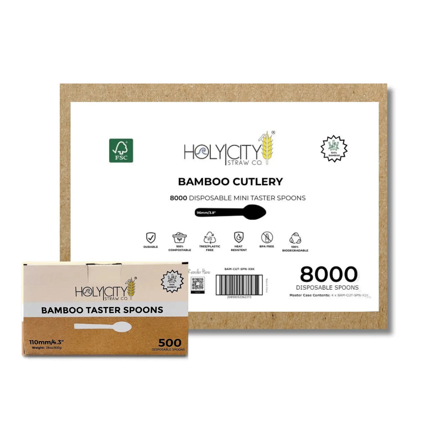 4.3 Bamboo Taster Spoons - Blessings Grow Meadows -