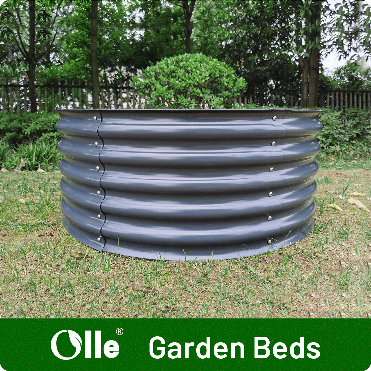 Olle 17" Tall x 42" Round Raised Garden Bed from Blessings Grow Meadows 