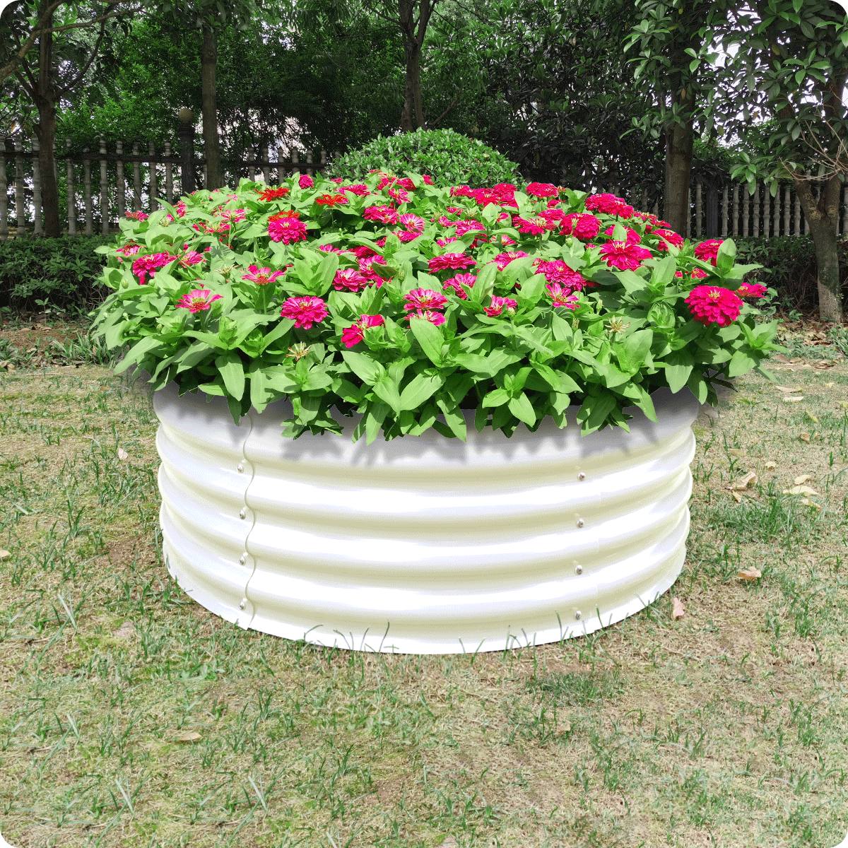 Olle Gardens 17" Tall x 42" Round Raised Garden Bed