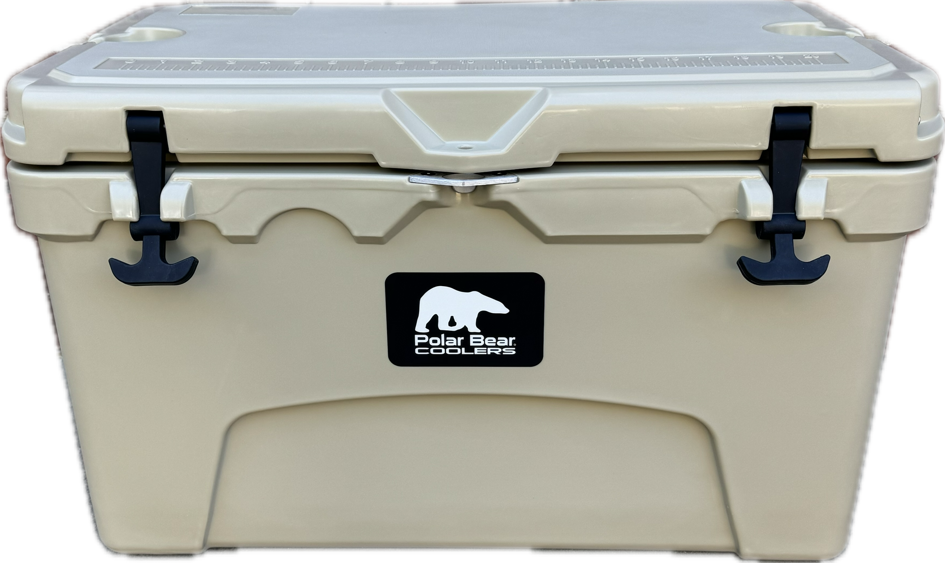 Polar Bear 45 Hard Cooler in khaki color, rugged insulated cooler for outdoor use by Polar Bear Coolers.