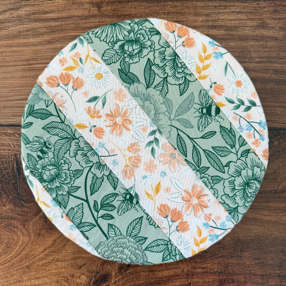 Small bowl and banneton covers from Five Oaks Farm, natural woven fabric with rustic design for bread proofing.