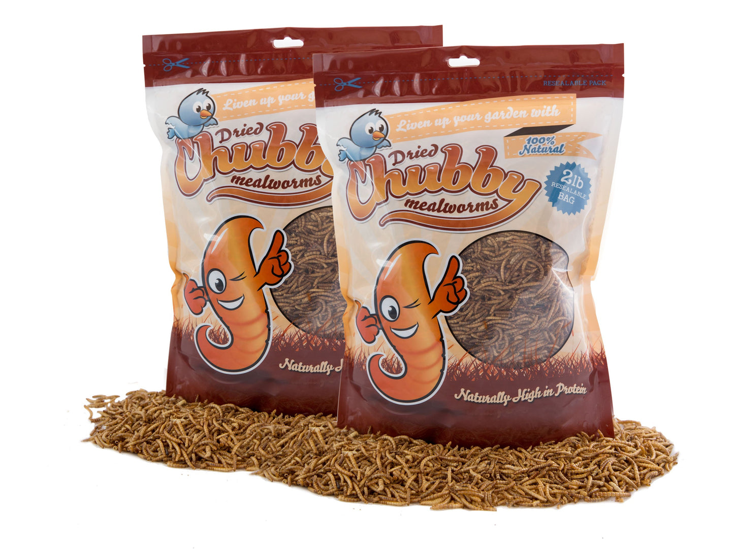 4Lbs Chubby Dried Mealworms - Blessings Grow Meadows