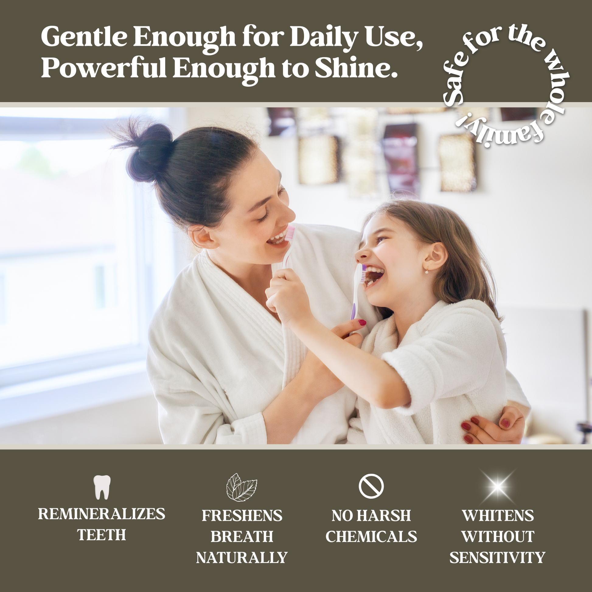 Revive Homestead remineralizing tooth powder with hydroxyapatite, natural toothpaste alternative, sweetener-free for healthy teeth.