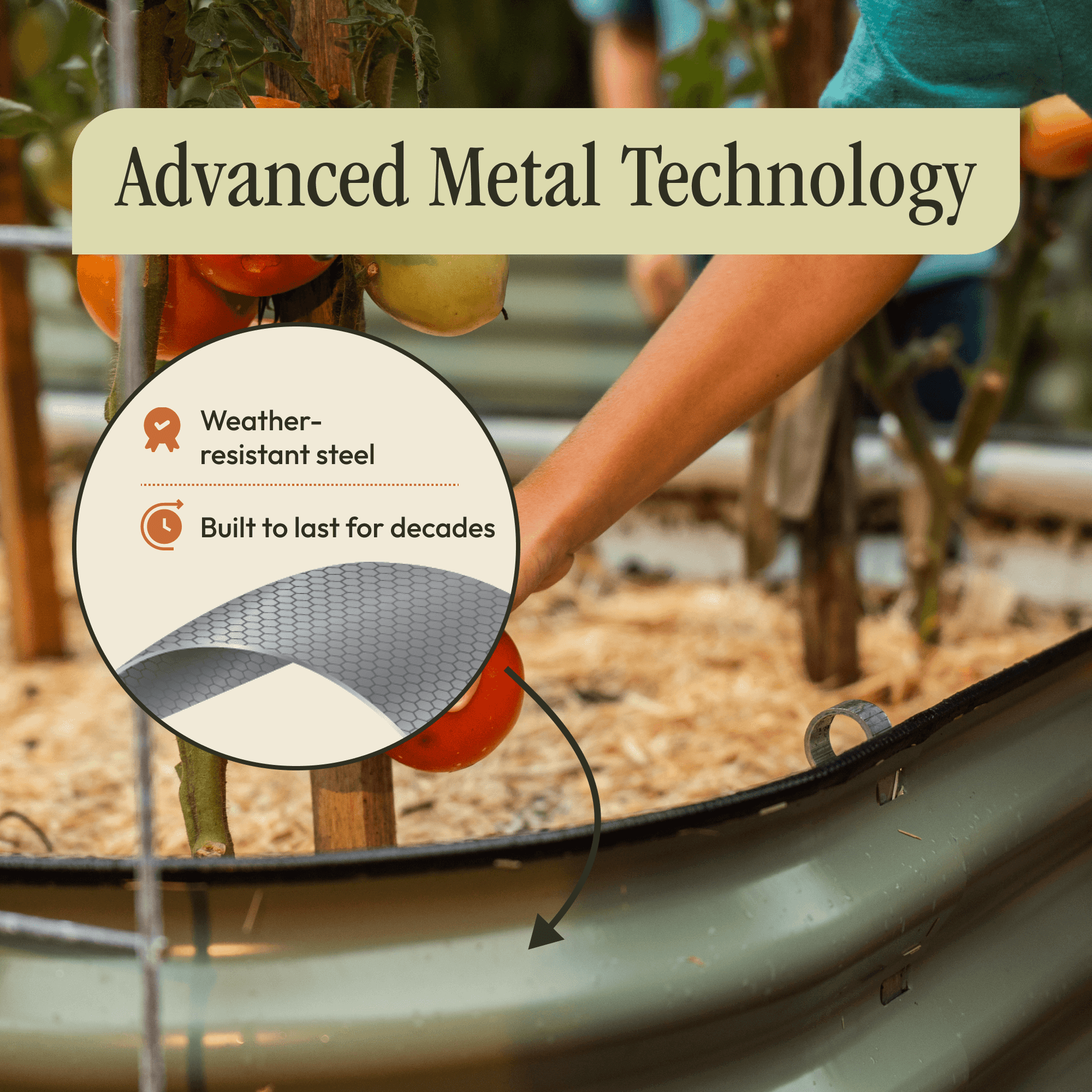 17-inch tall Gro-Rite Garden Global LLC 12-in-1 metal raised garden bed kit with modular, no-tool assembly for versatile gardening.