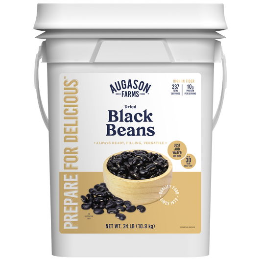 Dried Black Beans 4-Gallon Pail, 237 Servings - Blessings Grow Meadows