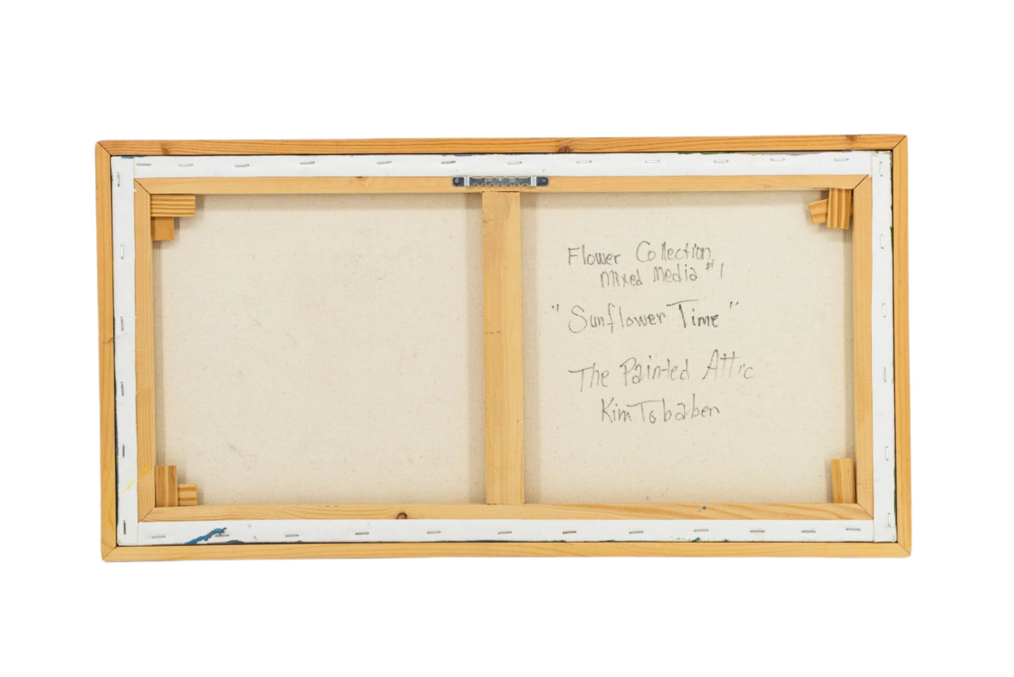 Sunflower Time | 25" x 13" | Canvas Flower Painting | Frame Included | The Painted Attic - BuyNebraska.com ~ Blessings Grow Meadows