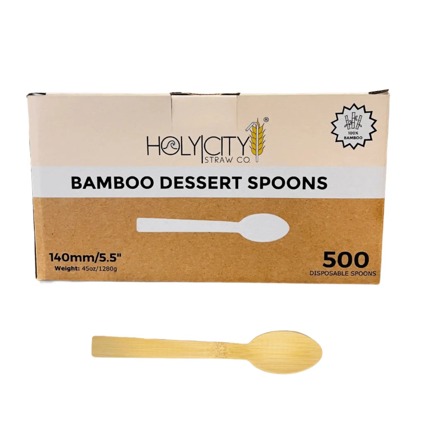 5.5 Bamboo Dessert Spoons - Blessings Grow Meadows -