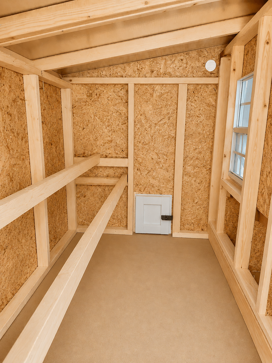 Large OverEZ Chicken Coop with space for up to 15 chickens, featuring a sturdy design and ample ventilation.