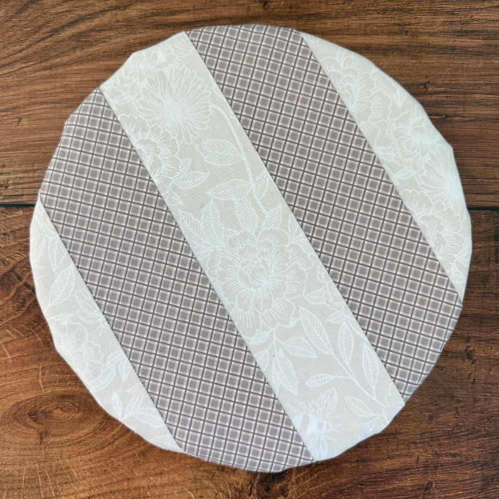 Medium bowl and banneton covers from Five Oaks Farm, durable linen covers for bread proofing and dough rising.