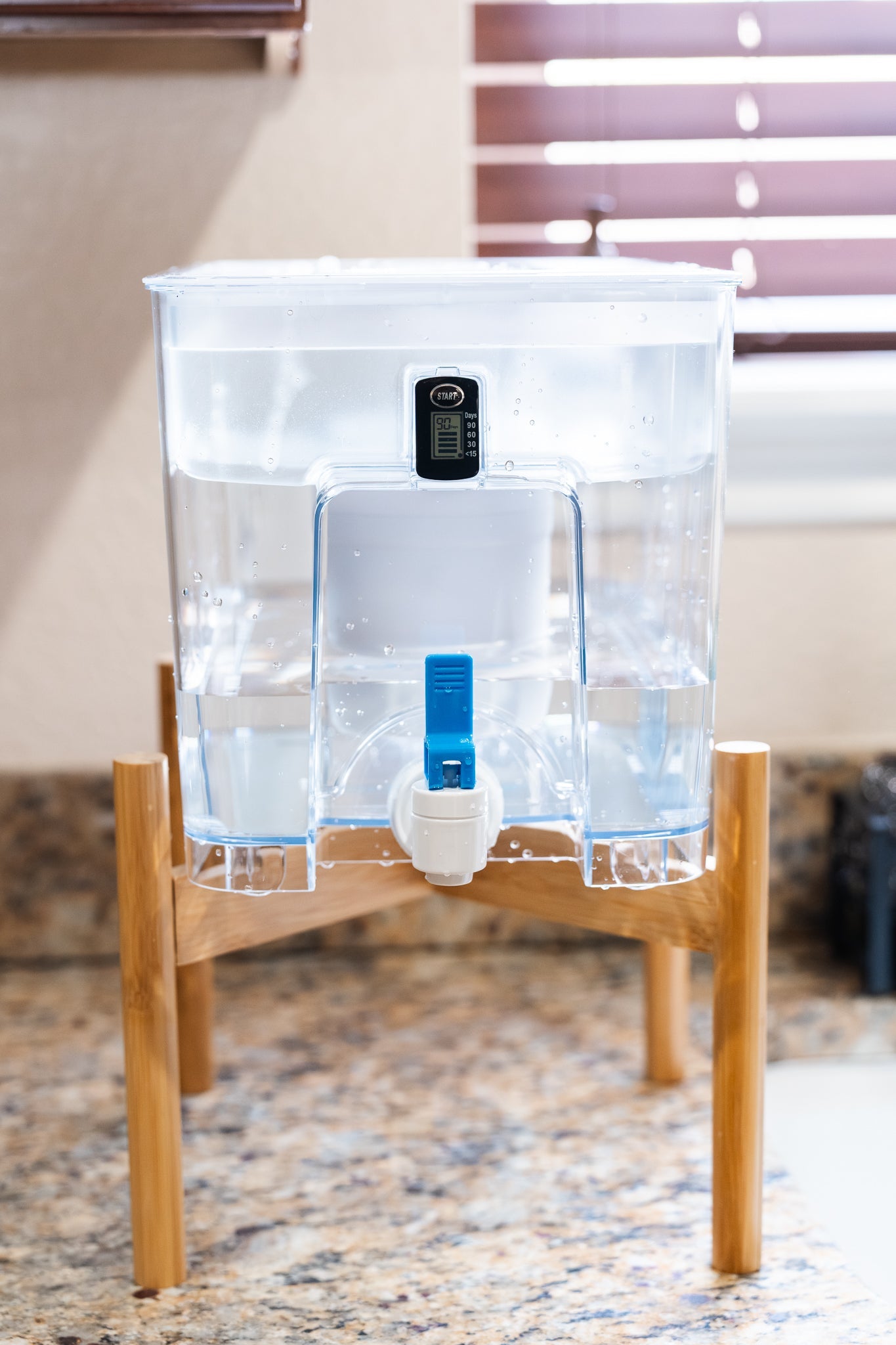 Epic Water Filters USA Pure XP Dispenser in red, designed to reduce fluoride and PFAS from drinking water.