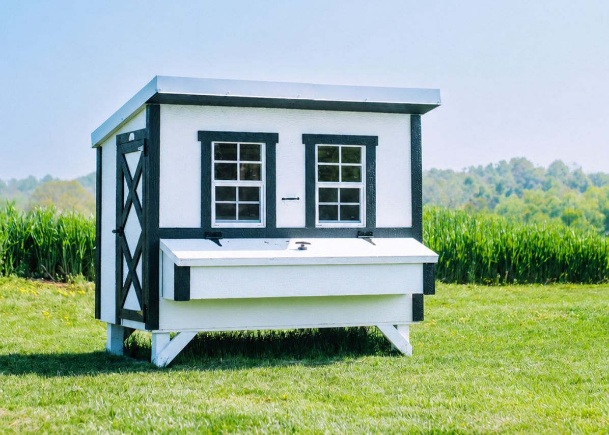 Large OverEZ Chicken Coop with space for up to 15 chickens, featuring durable wood construction and ample ventilation.