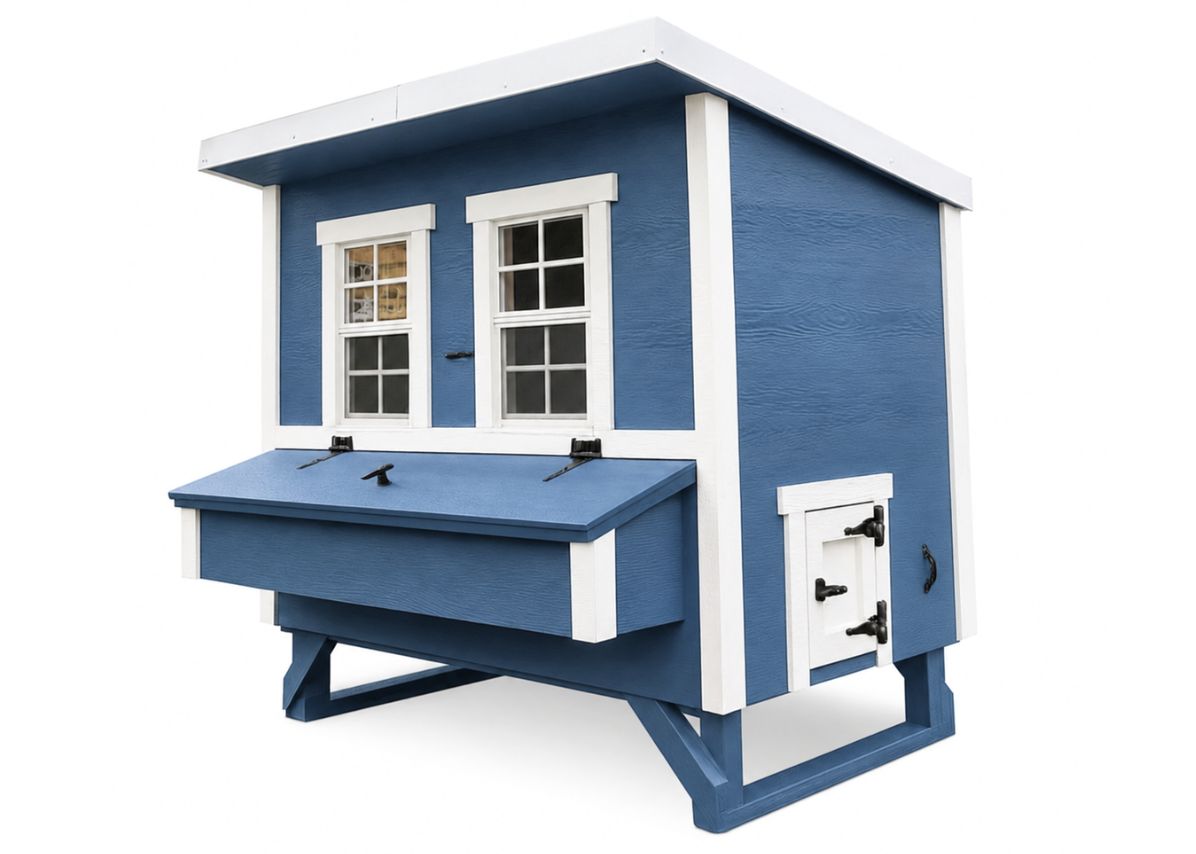 Large OverEZ Chicken Coop with space for up to 15 chickens, featuring a sturdy wooden structure and spacious design.
