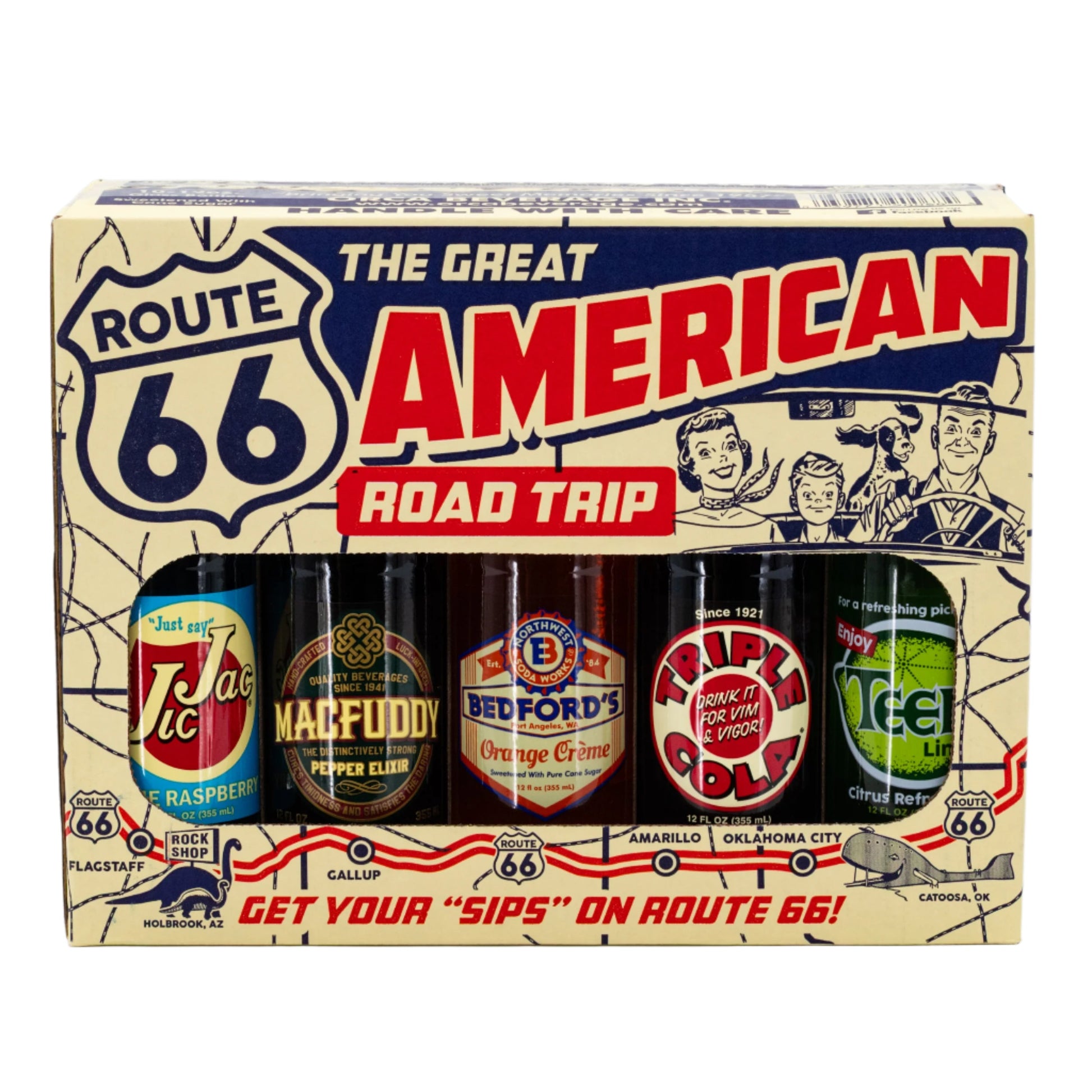 The Great American Road Trip Vintage Soda 10 Pack | 5 Flavors | Brenmar - BuyNebraska.com ~ Blessings Grow Meadows