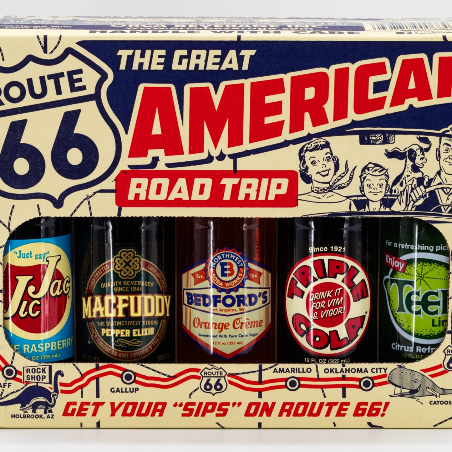 The Great American Road Trip Vintage Soda 10 Pack | 5 Flavors | Brenmar - BuyNebraska.com ~ Blessings Grow Meadows