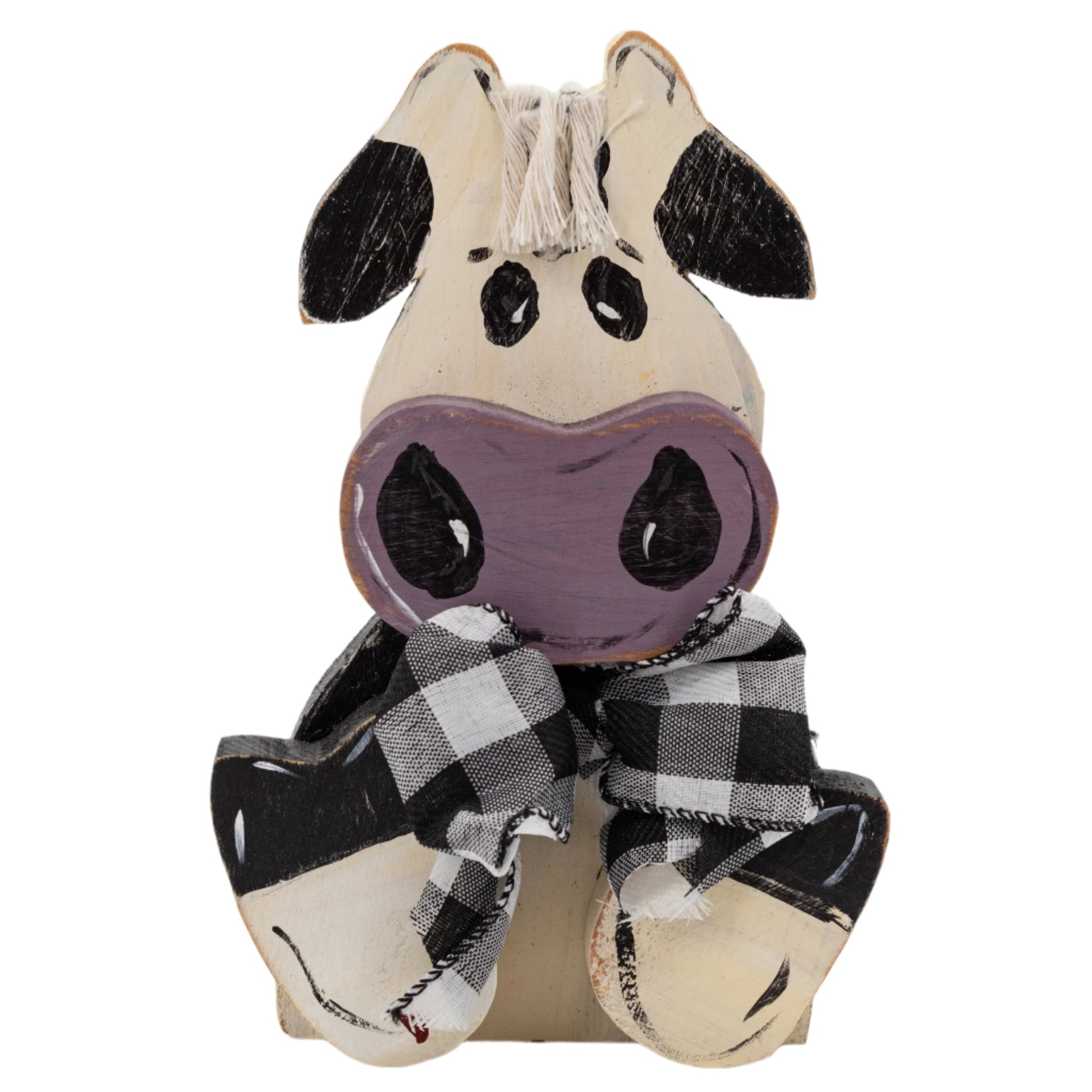 Wooden Farm Friends Bundle featuring rustic animal decor including cows, pigs, and sheep for home and garden decoration.