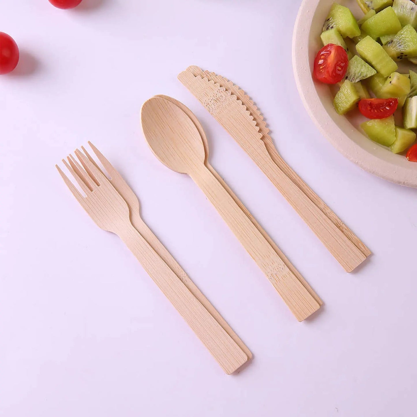 6.7 Wrapped Bamboo Cutlery Set - Blessings Grow Meadows -