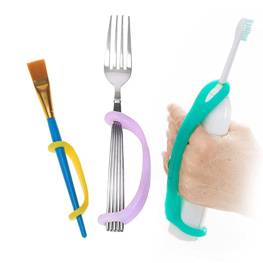 EaZyHold elderly female daily living aid in a 3-pack, designed to assist with daily tasks and improve grip.