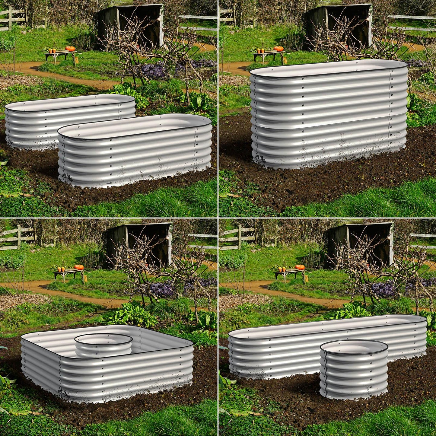 Olle 4-Style Modular Galvanized Raised Garden Bed from Blessings Grow Meadows 