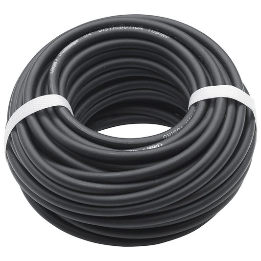 Orbit Irrigation 1/4-inch drip blank distribution tubing for drip irrigation systems, shown coiled and ready for installation.