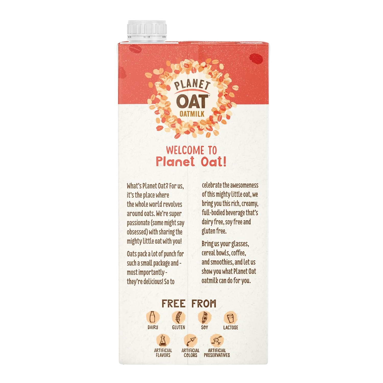 Cozy Farm Planet Oat Original Oat Milk in a 32 Fl Oz carton, pack of 6, with a simple label design and blue accents.