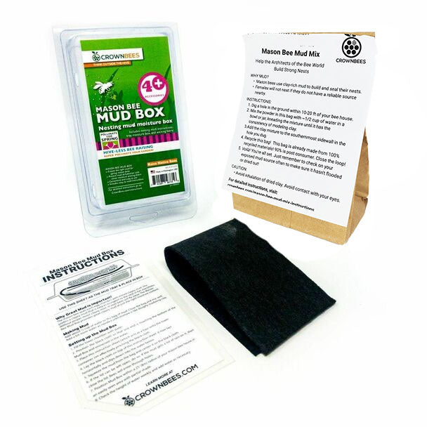 Spring Mason Bee Mud Box - Blessings Grow Meadows