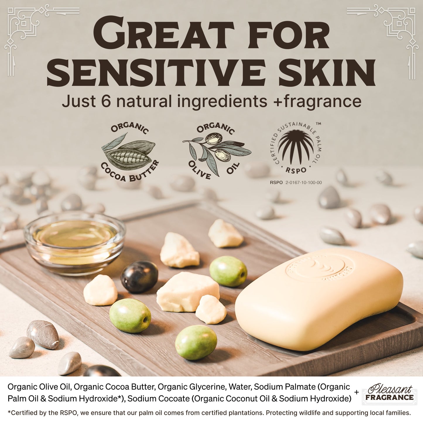 Castile Bar Soap - Gentle Unscented