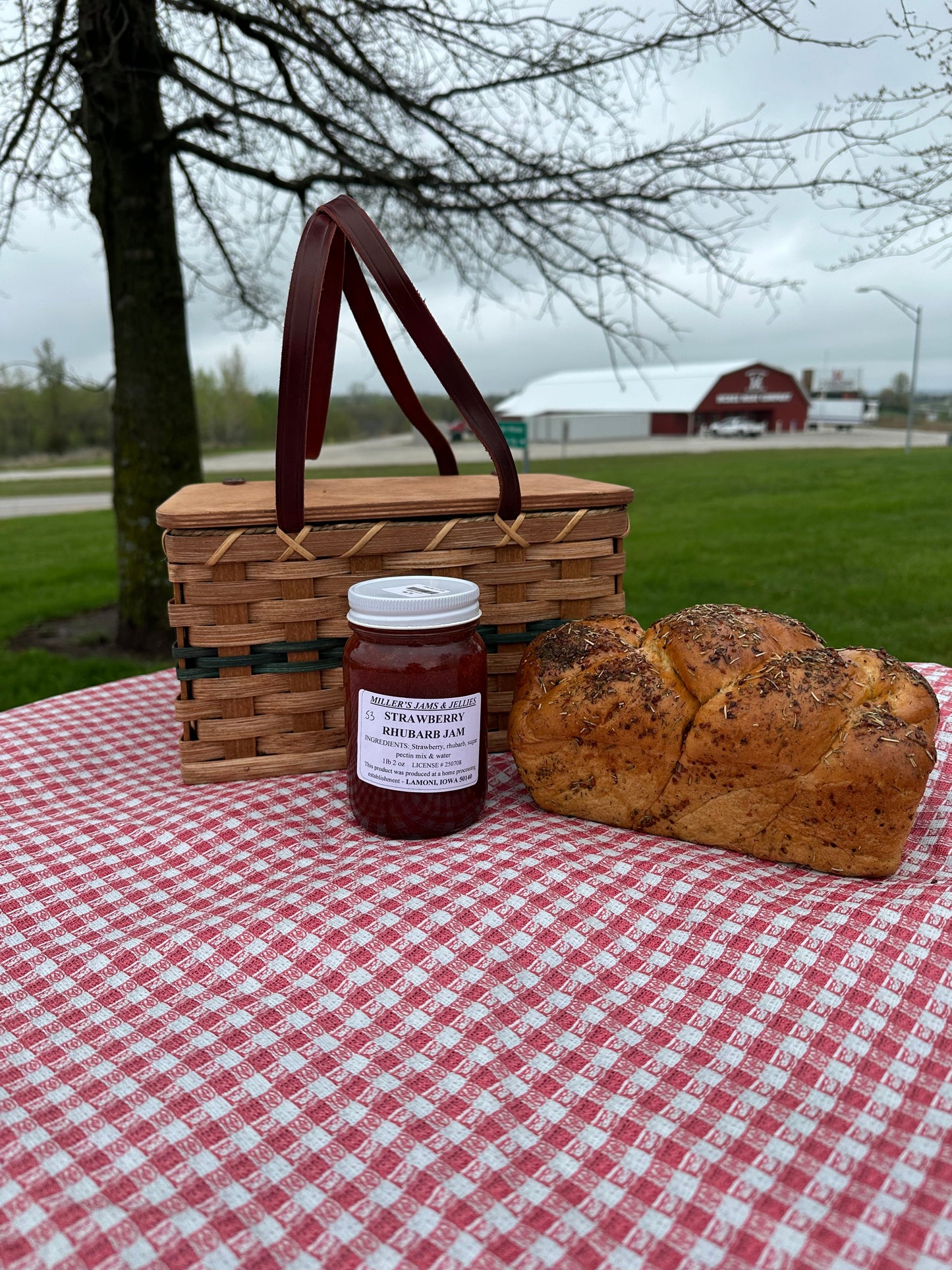 Miller's Strawberry Rhubarb Jam - 100% Authentic, Local Amish Made Jam