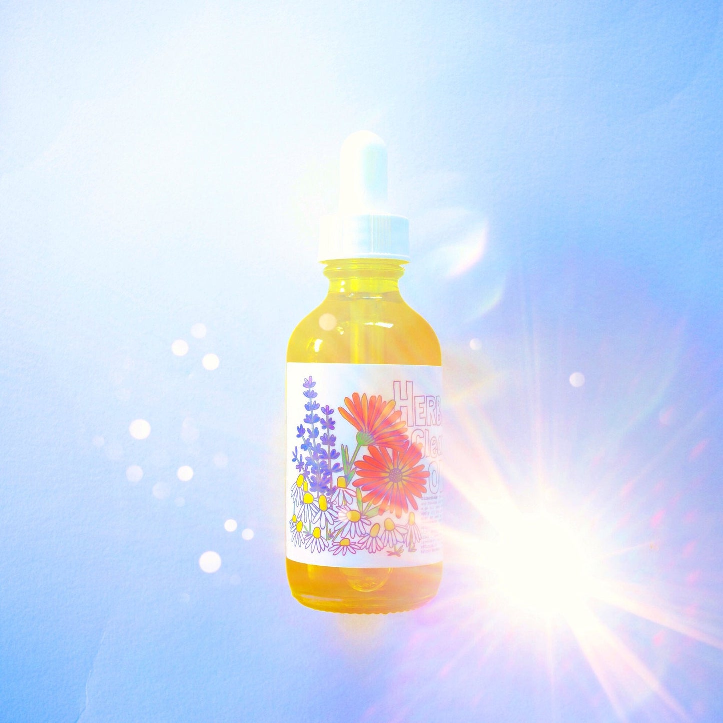 Herbal cleansing oil by Plant Makeup in a clear pump bottle, featuring natural herbal ingredients for gentle skincare.