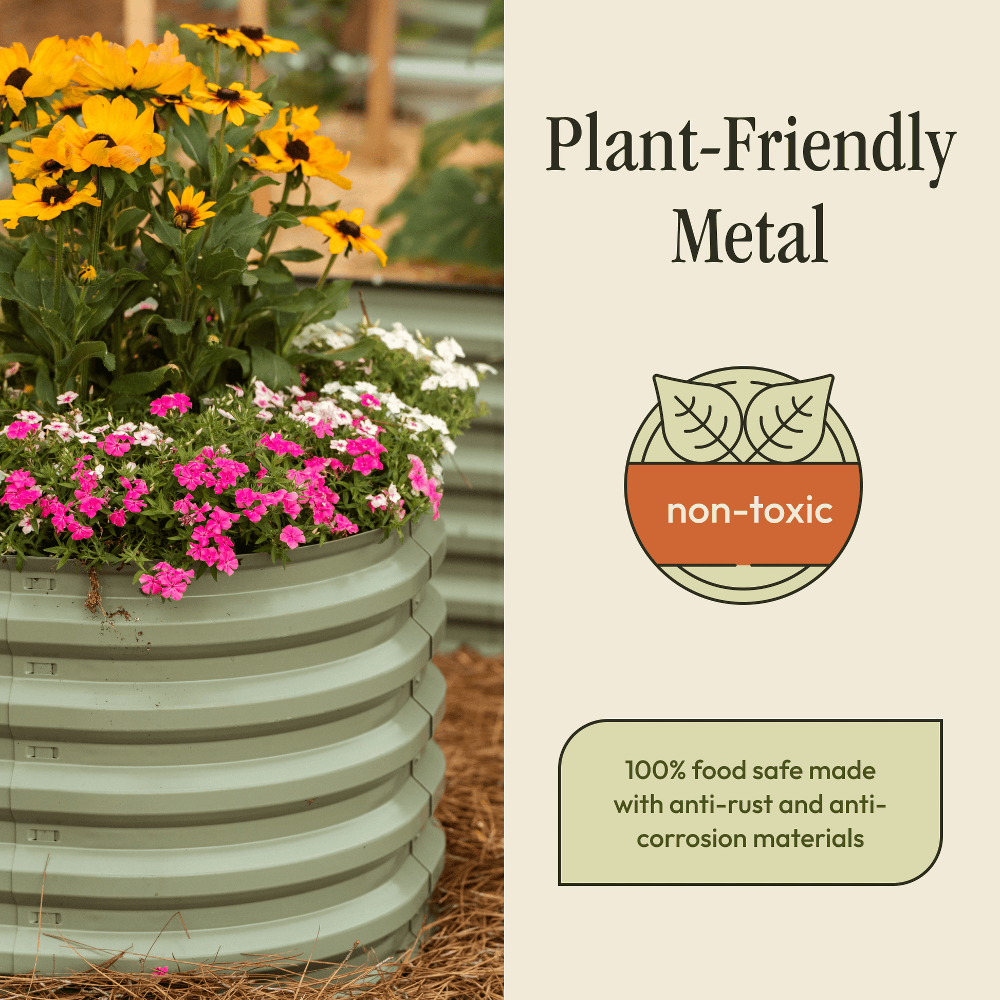 17" Tall 6 In 1 "No Tools Needed" Premium Metal Raised Garden Bed Kit - Gro-Rite Garden Global LLC ~ Blessings Grow Meadows