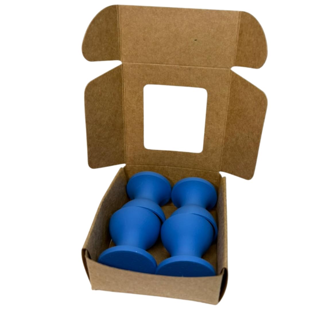 Set of 4 mini egg cups for quail eggs from Quailz by Undique LLC, featuring small, round holders for serving eggs.