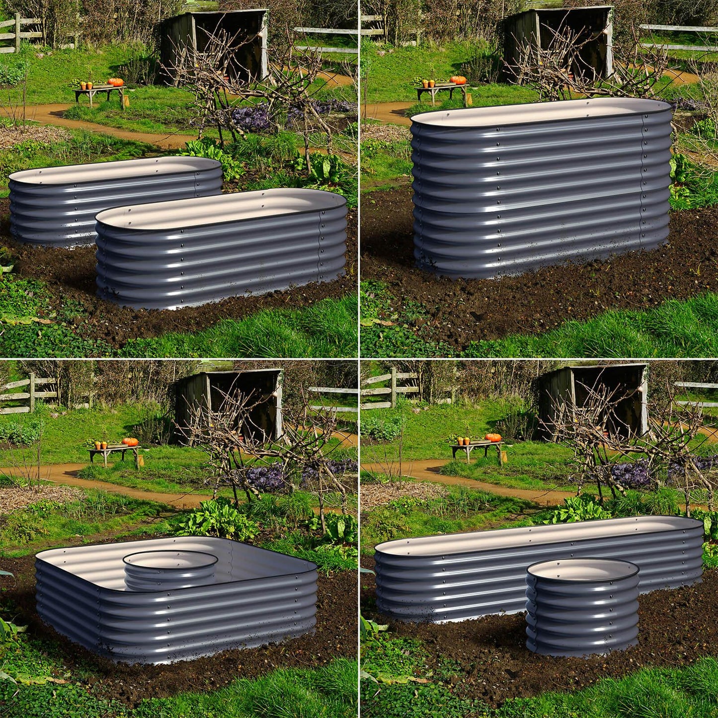 Olle 4-Style Modular Galvanized Raised Garden Bed from Blessings Grow Meadows 