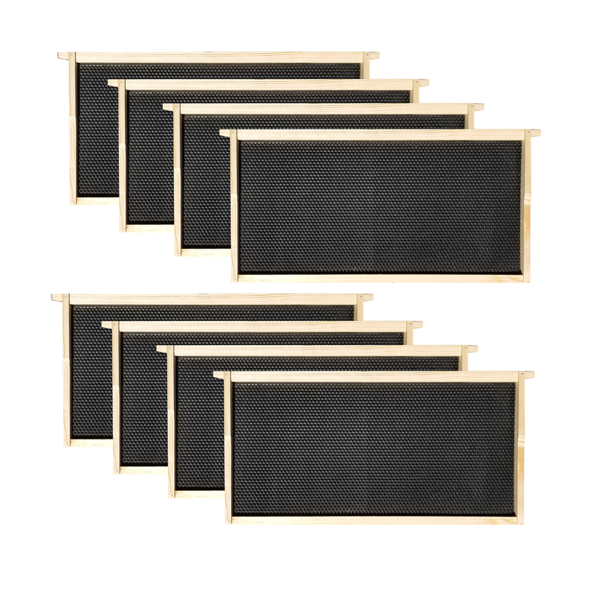 8 Frame Complete Beehive Kit – Fully Assembled (1 Deep Box) Amish-Made with Frames & Wax-Coated Foundations